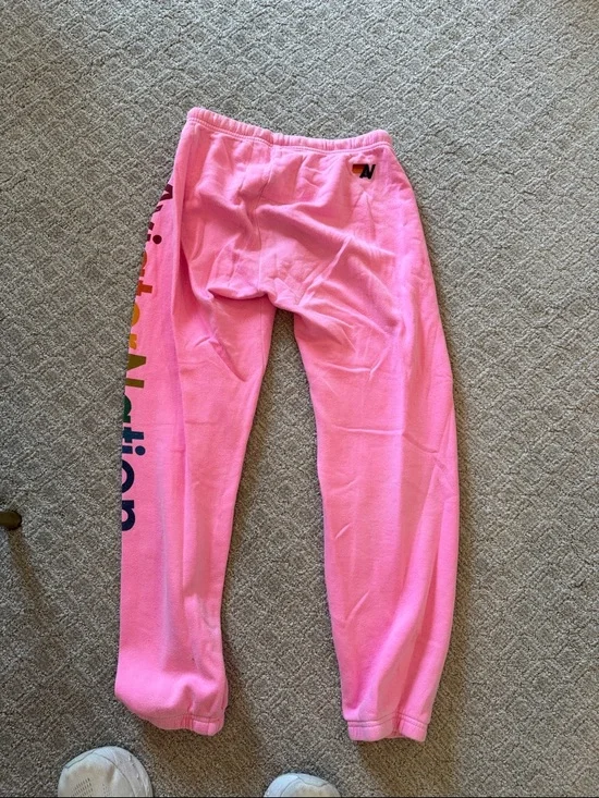 Aviator nation pink sweatpants size medium - Picture 2 of 2